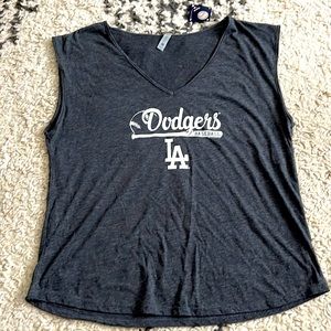 NWT - Los Angeles Dodgers V-Neck Sleeveless T-Shirt